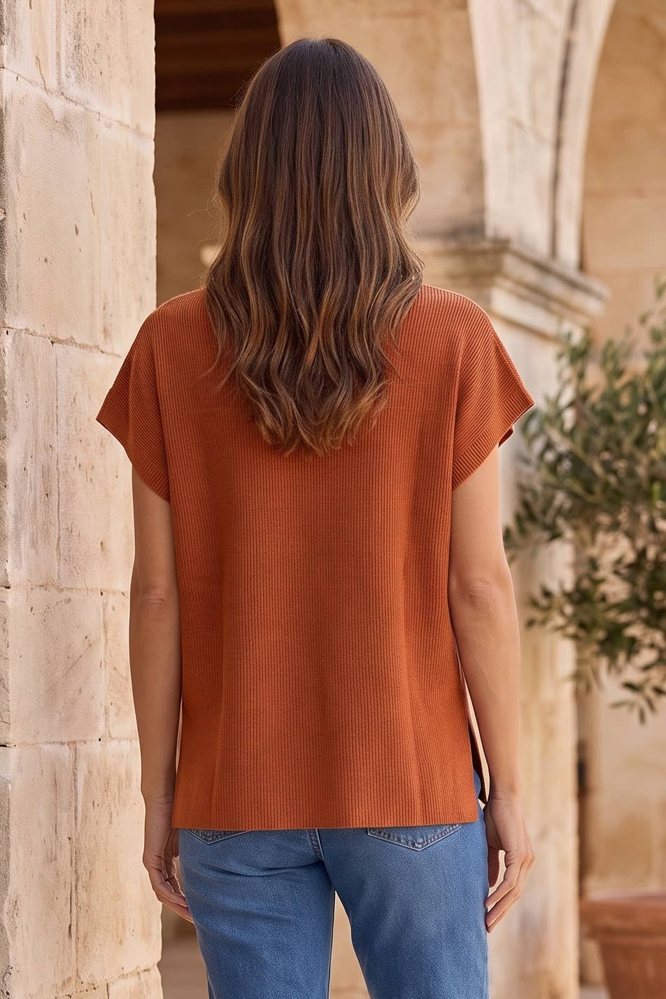 Transitional Mock Neck Sweater: Bubblegum / S
