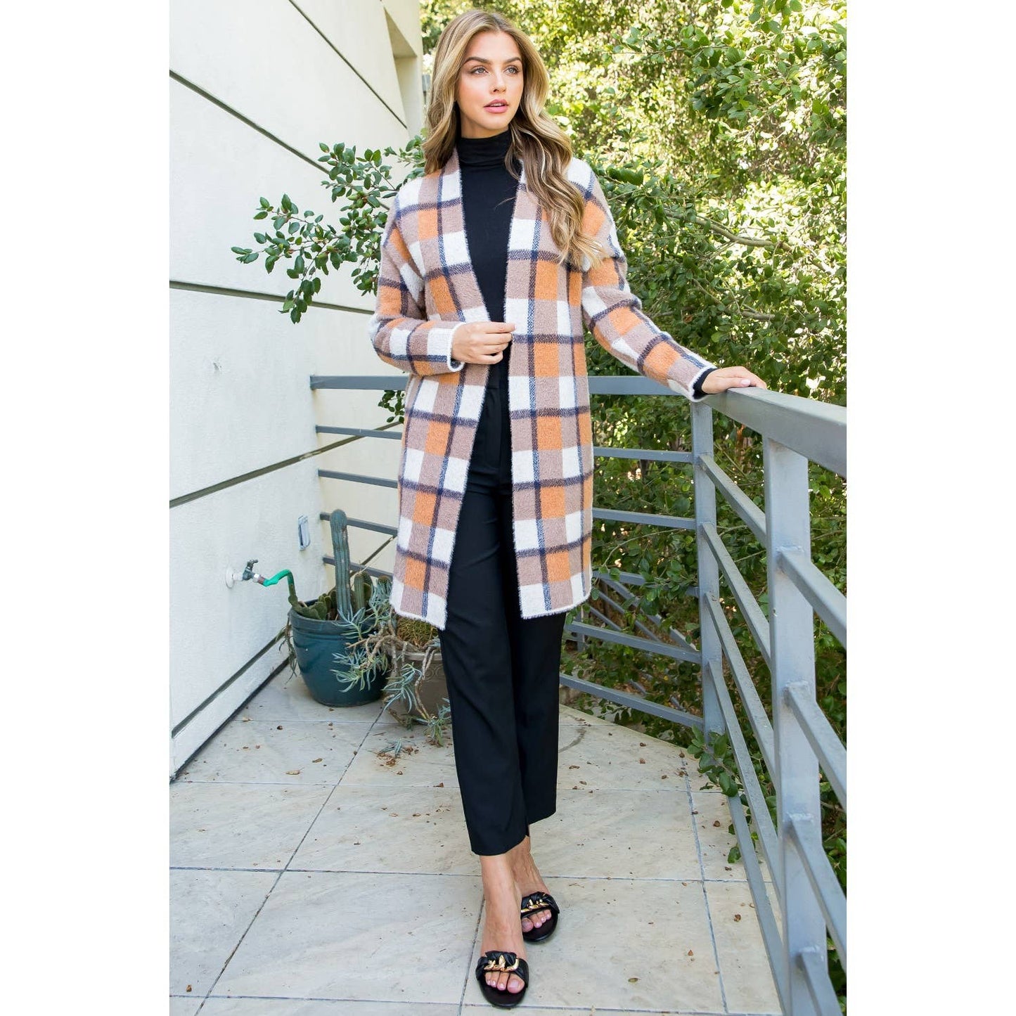 Autumn Dreams Plaid Mohair Cardigan