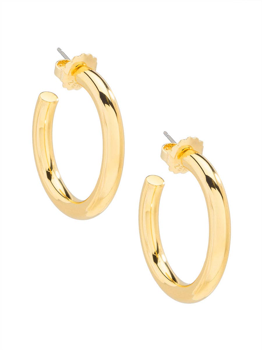 Small Gold Chunky Hoop Earrings