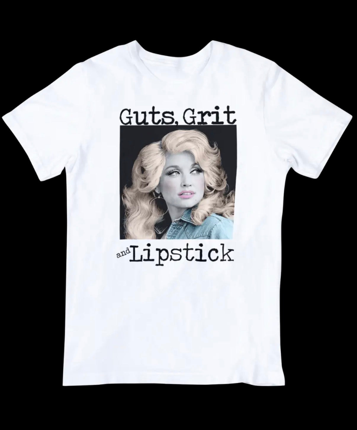PREORDER: Guts, Grit & Lipstick Crystal Dolly Tee