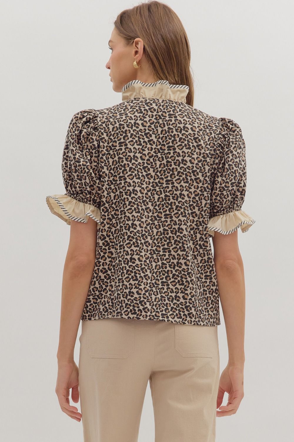 ✨ The Wild Luxe Ruffle Blouse in Taupe ✨