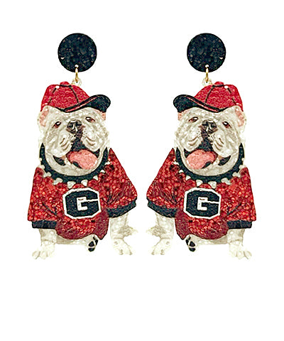 Bulldog Game Day Earrings