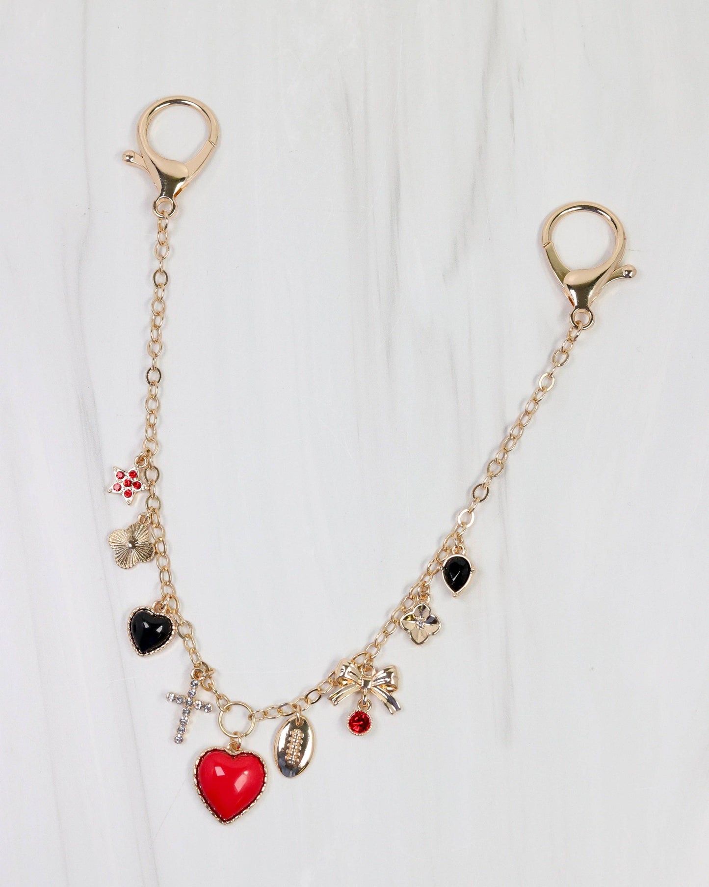 Red & Black Avery Bag Chain