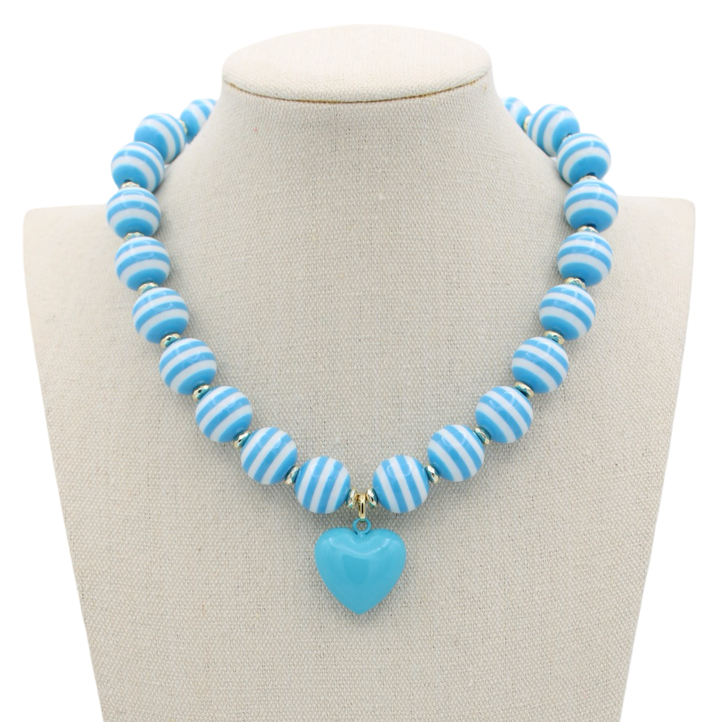 Cabana Stripe Necklace: Lime/Pink