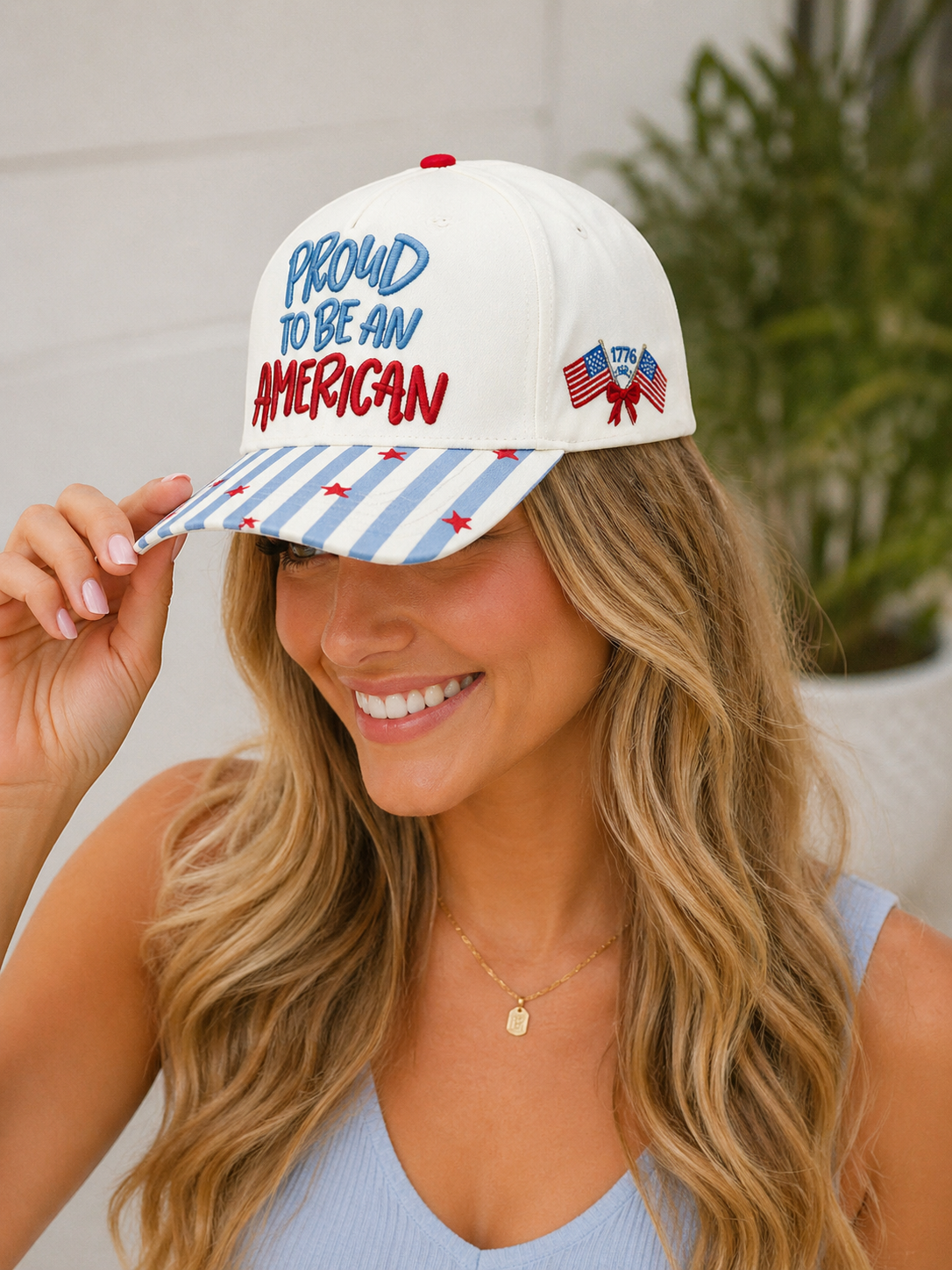 PREORDER Proud to Be an American Hat – Patriotic Embroidered Hat - Ships 5/22