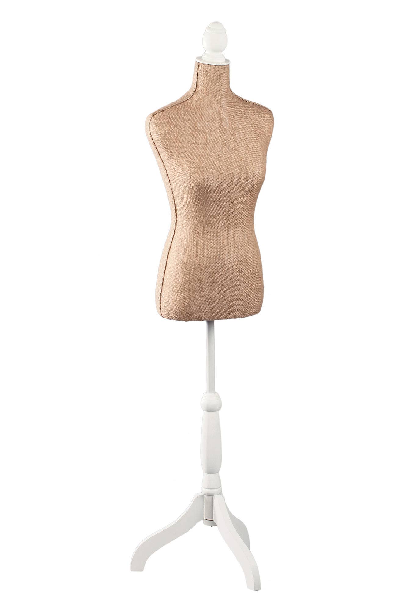 Linen & Burlap Floor or Tabletop Body Forms - Fiberglass: Cream / Tabletop