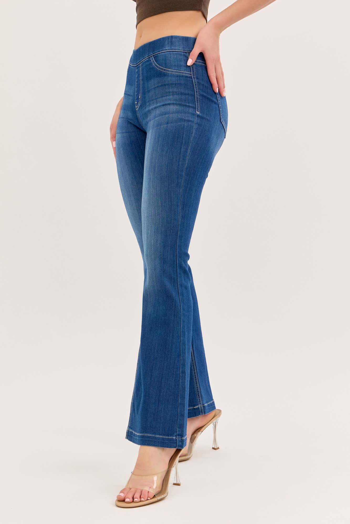 Cello Dark Petite Flare Jegging