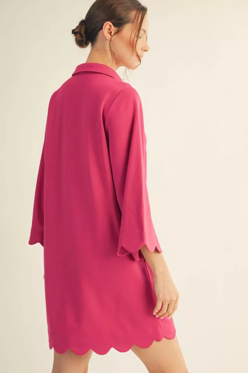 Pretty in Pink Scallop Dress