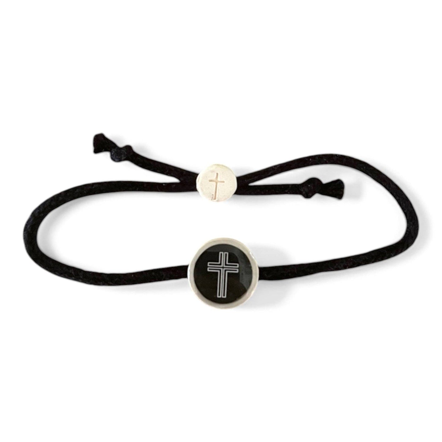 Tap To Pray® Survivor Series Bracelet: 14K Gold-Plated + Vanilla Cross