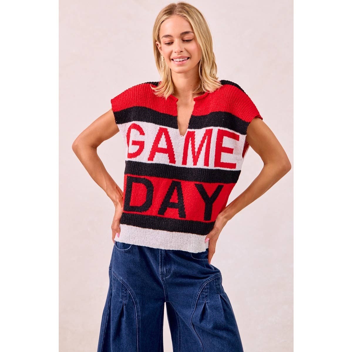 Kickoff Cutie Sweater Top ❤️🖤