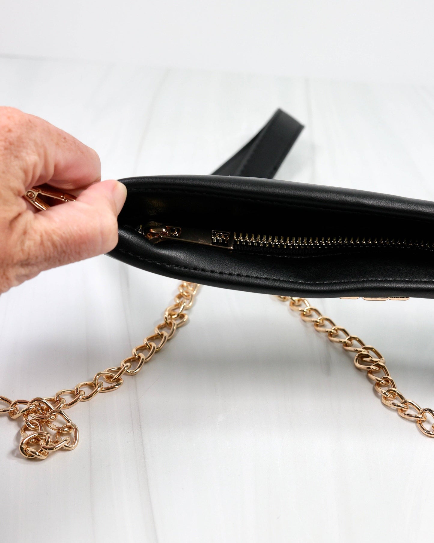 Black Madi Clear Crossbody