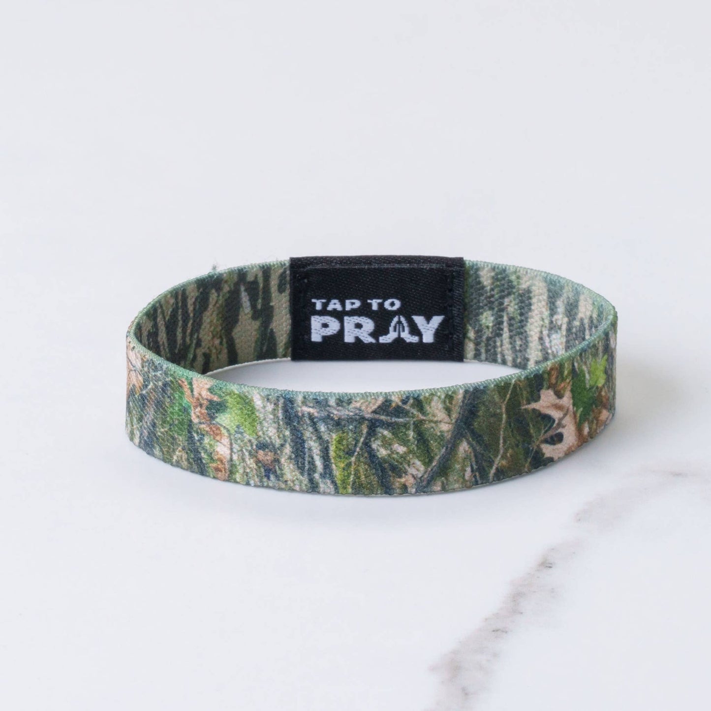 Tap To Pray™ Wristbands - Forest & Tree Bark Camo: Large / Forest Camo / Tree Bark Camo