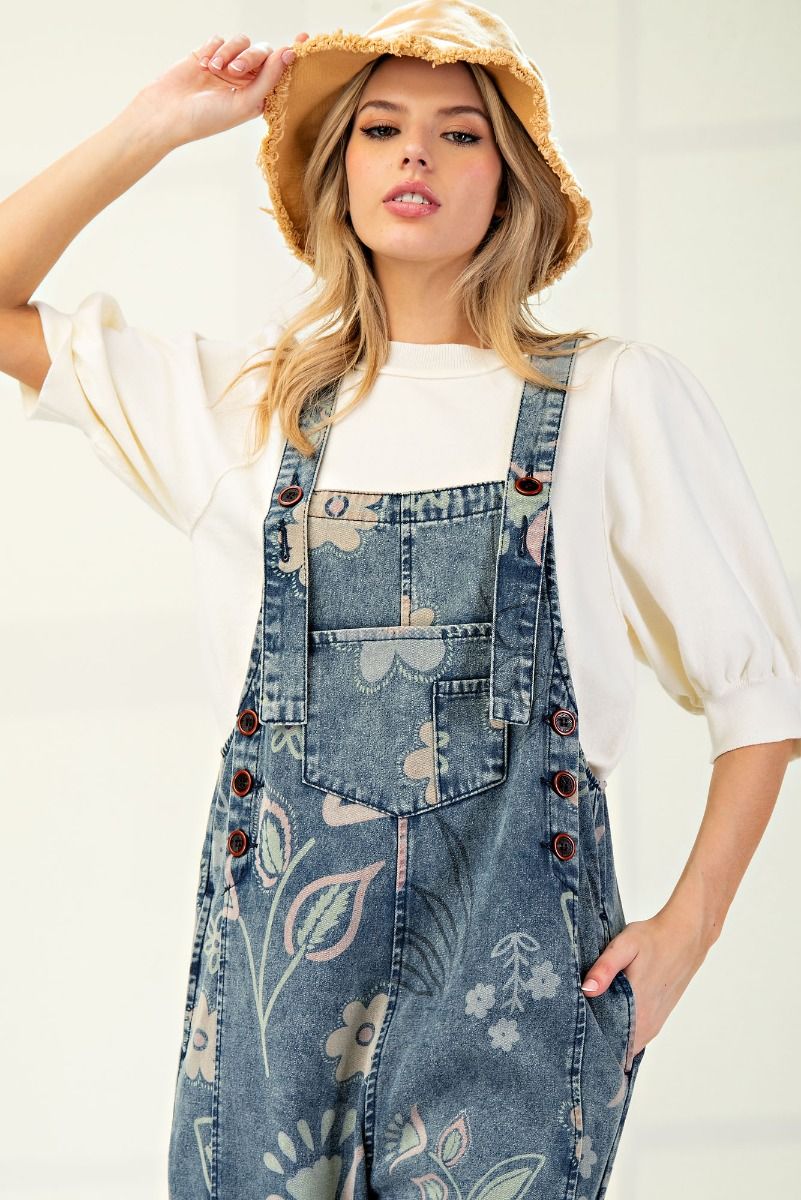 Wildflower Days Denim Overalls