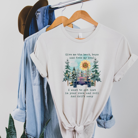 Drift Away Jeep & Sunflower Tee