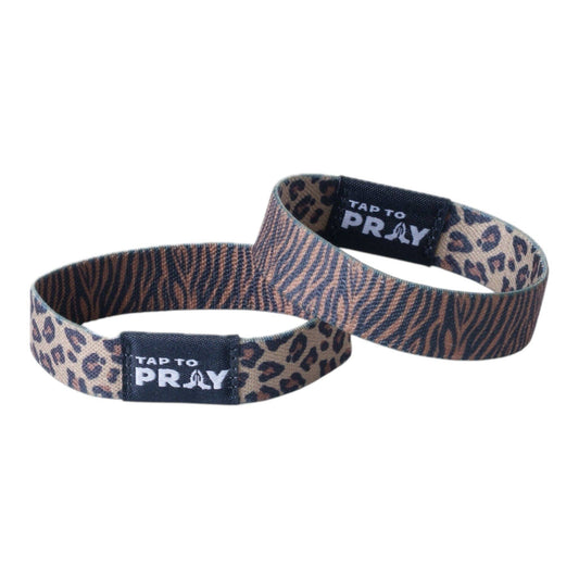Tap To Pray® Wristband – Safari Leopard: Medium