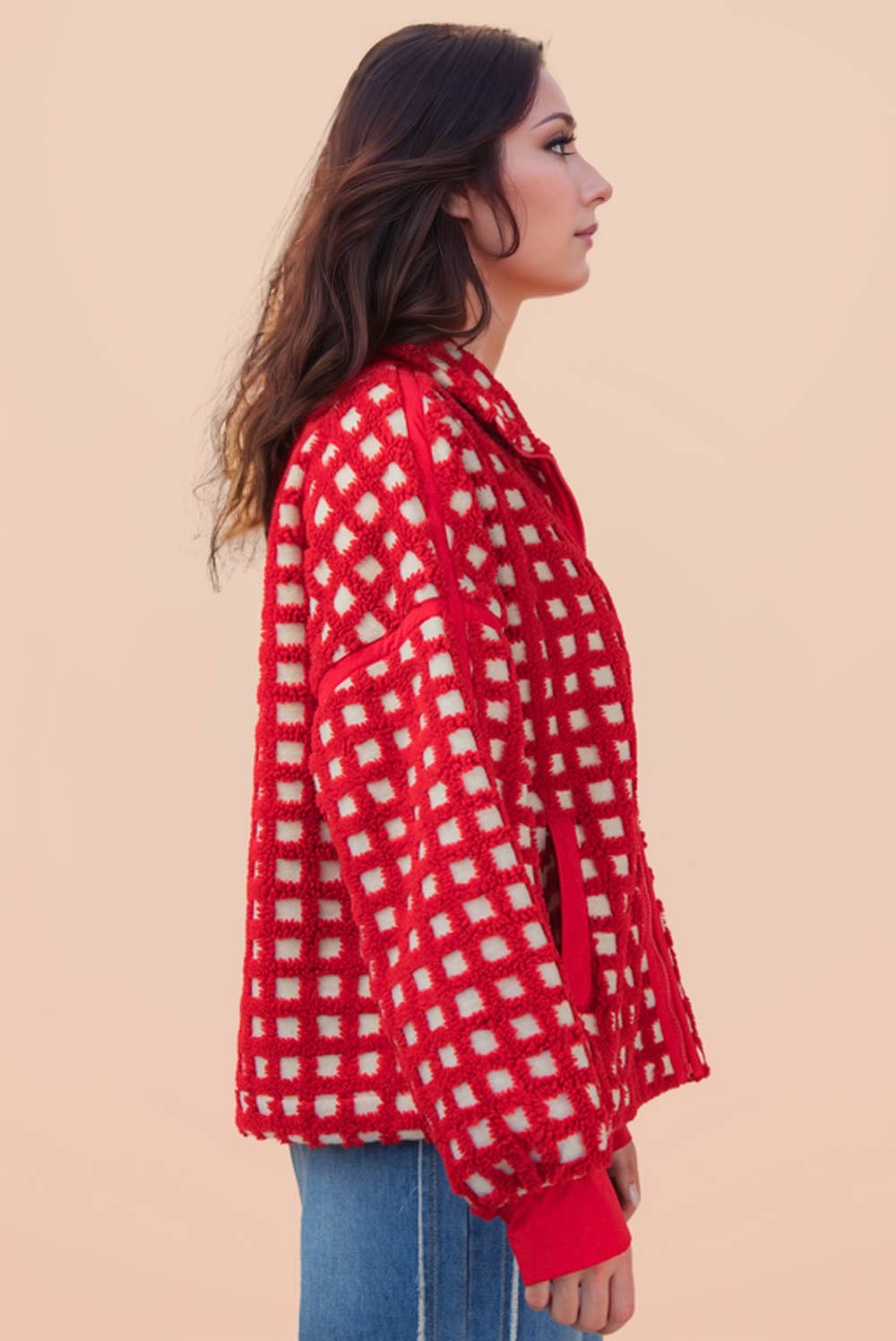 ❤️ Merry & Bright Check Fleece – Red