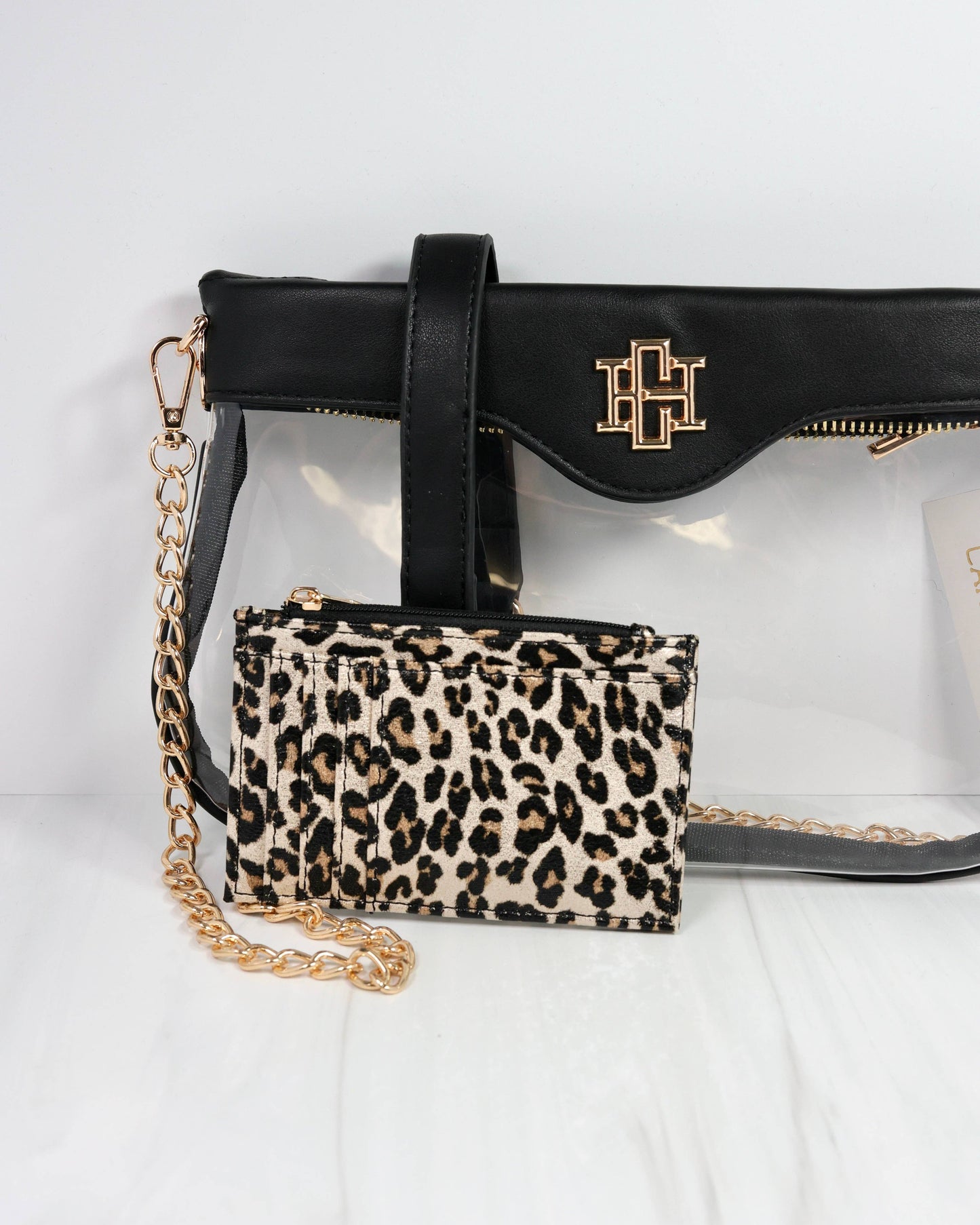 Black Madi Clear Crossbody