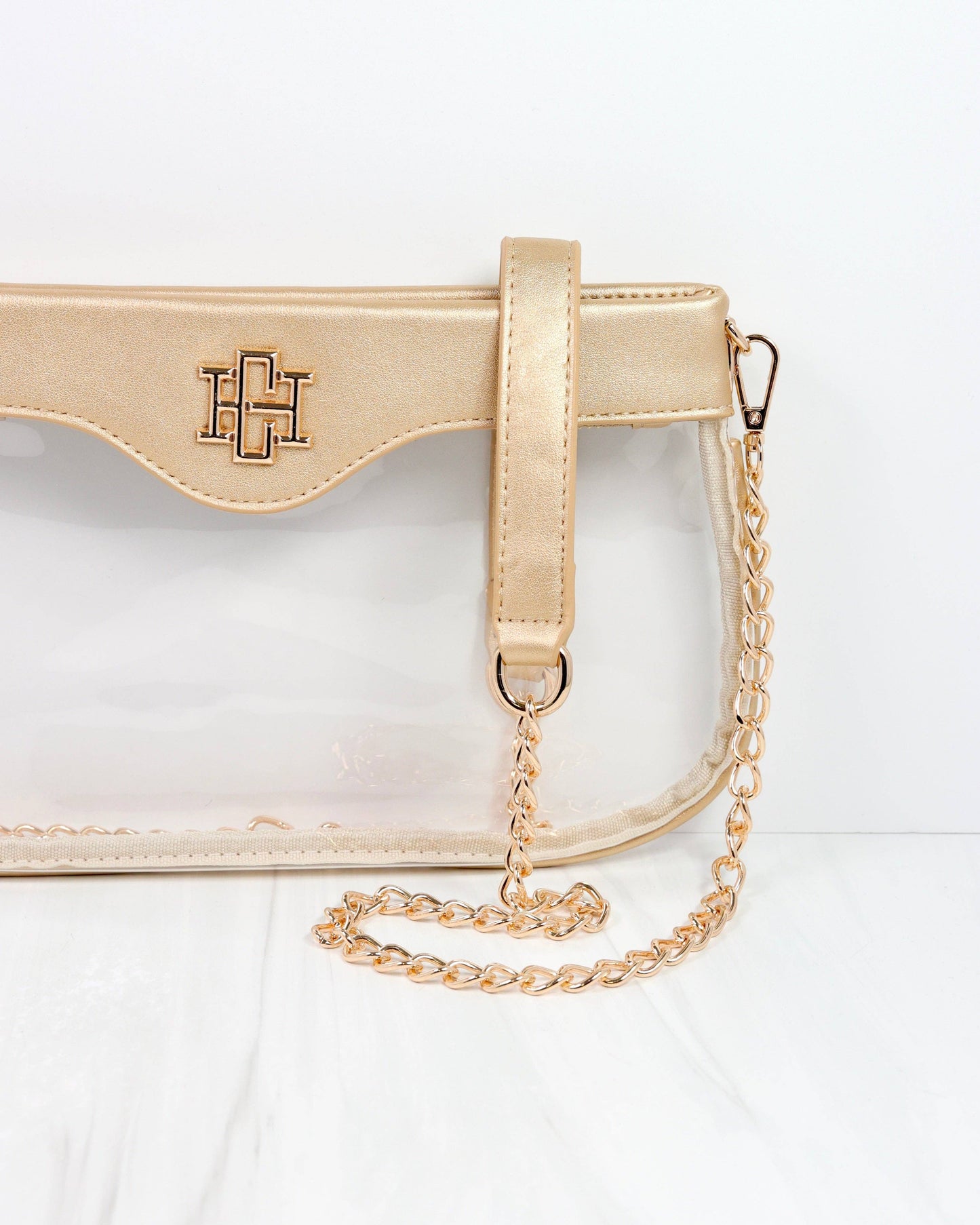 Gold Madi Clear Crossbody