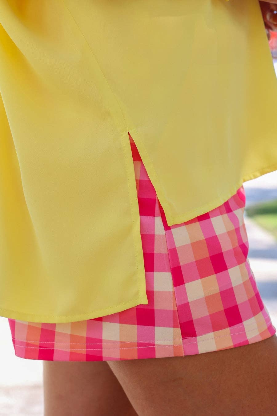 Summer Crush Plaid Skort: Multi / Small