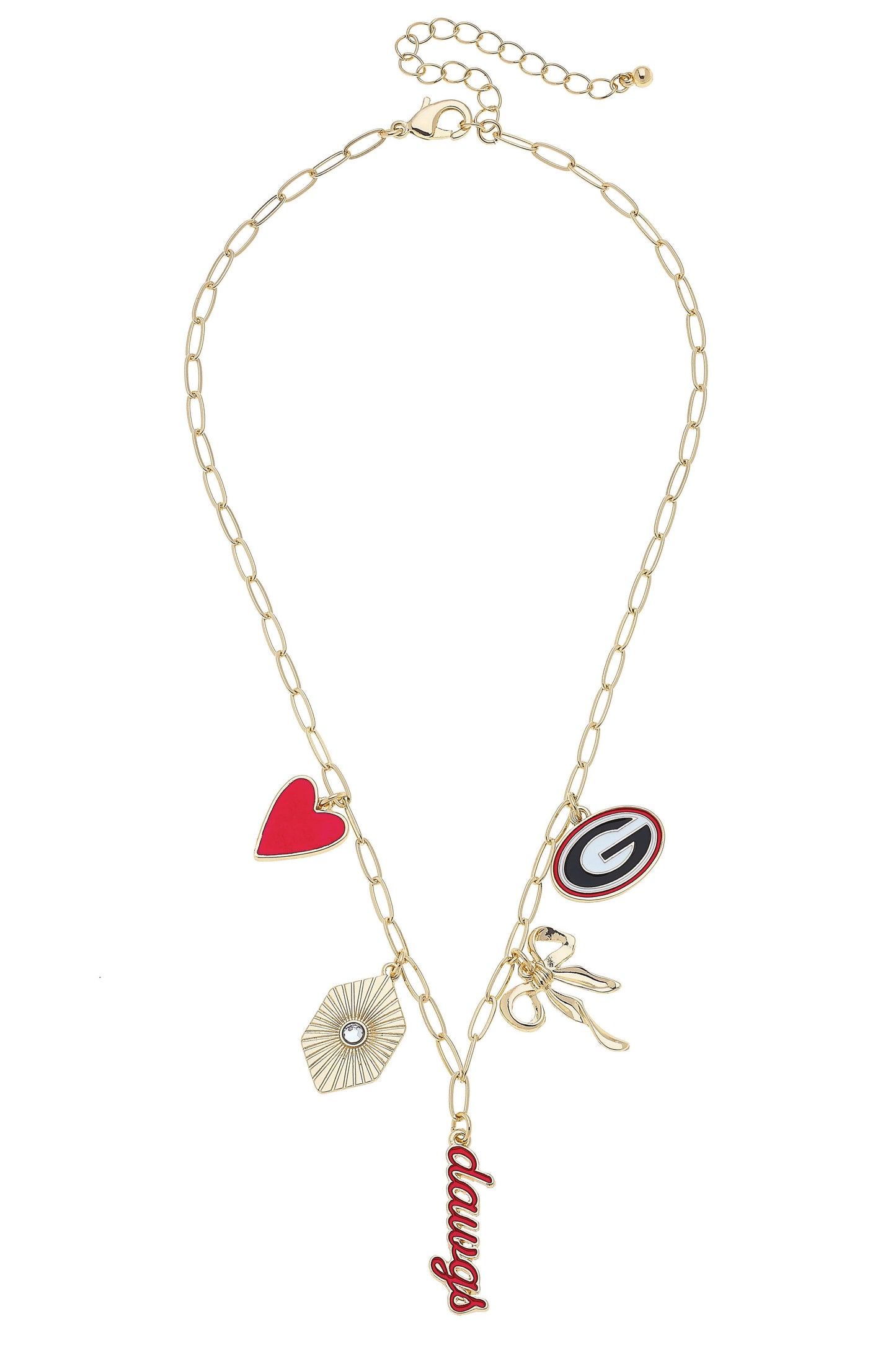 Georgia Bulldogs Paper Clip Charm Collector Necklace