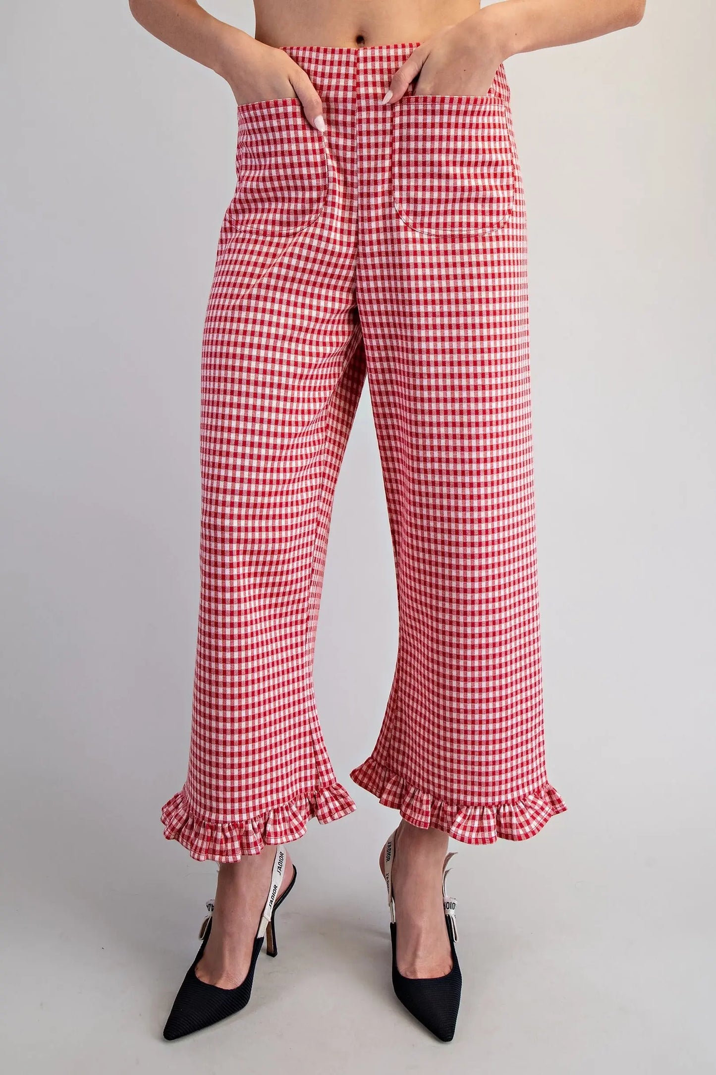 Cherry Picnic Ruffle Pants