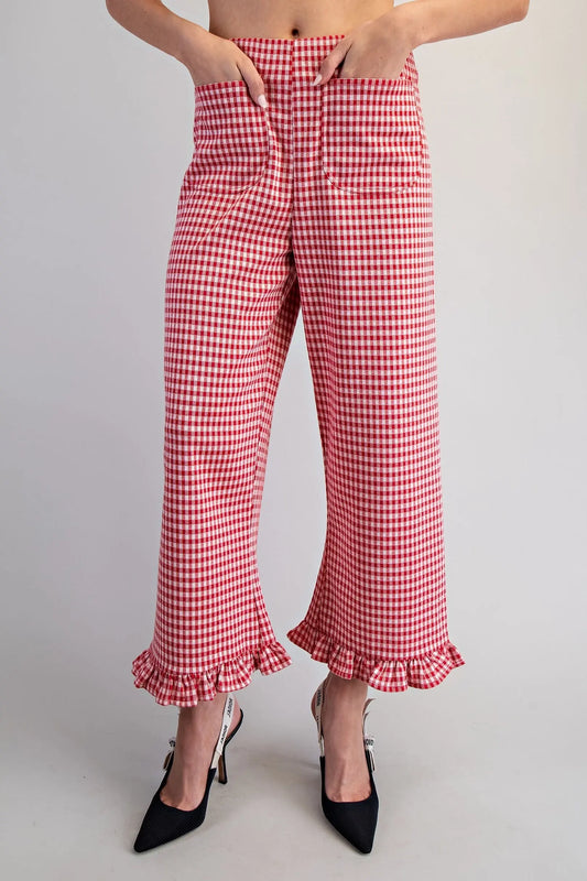 Cherry Picnic Ruffle Pants