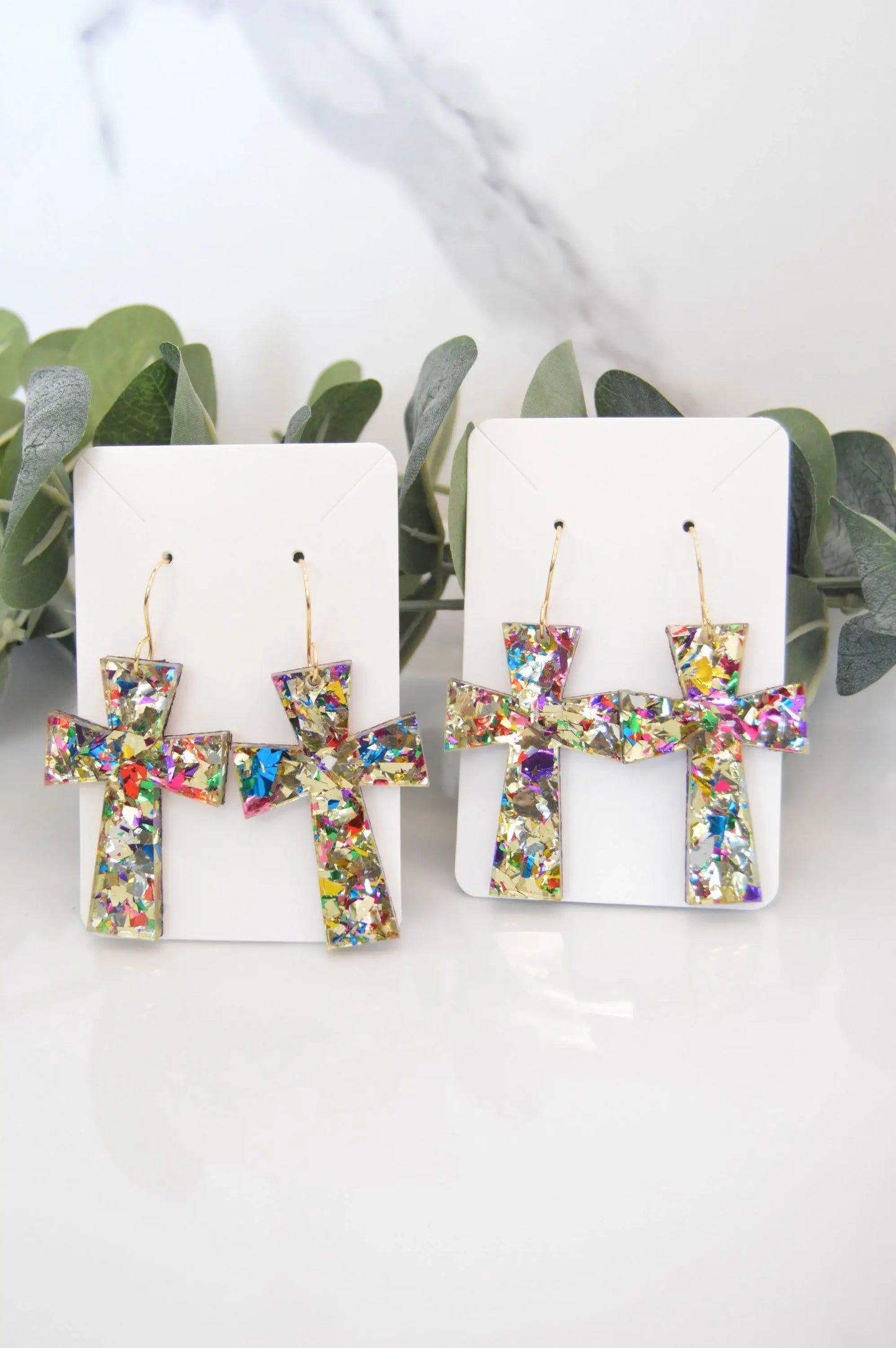 Cross Confetti Earrings