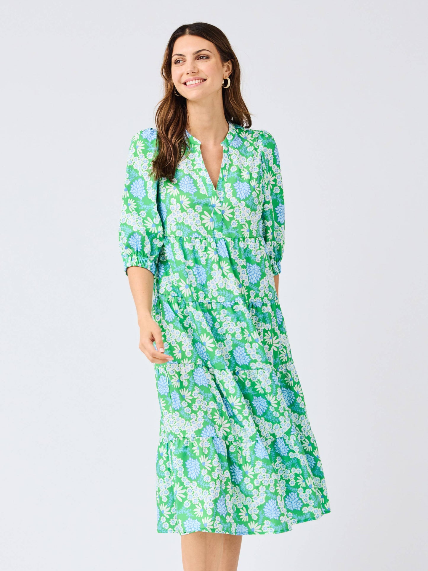 Cameron Dress | Daisy Chain Green: XS