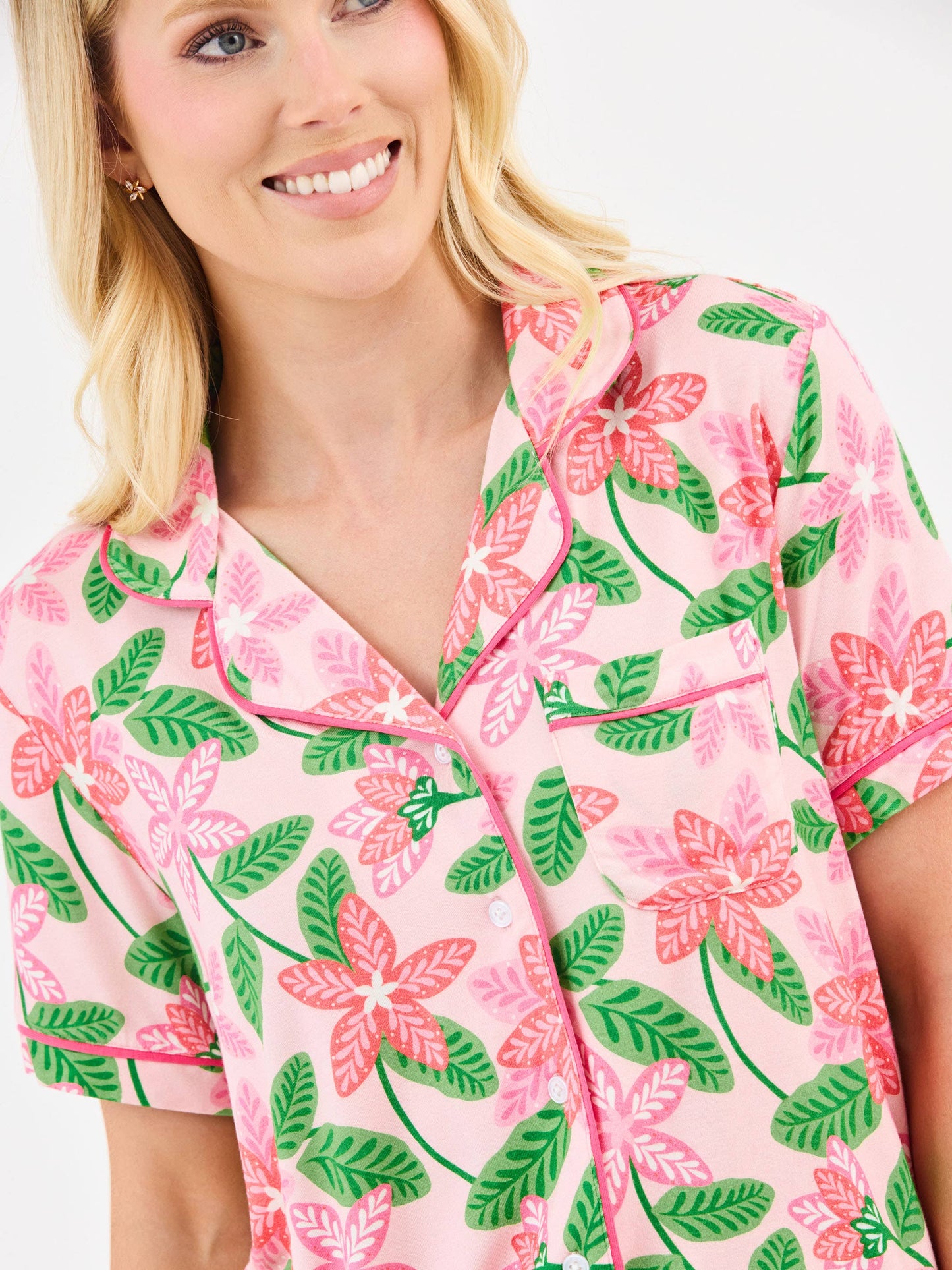 Women's Charlotte Pajama Pants Set  | Island Muse Pink: XS