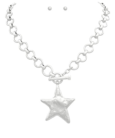 Silver Shining Star Necklace