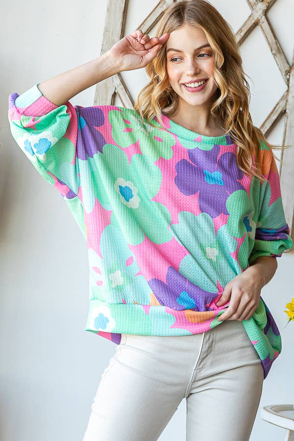Fun Floral Oversized Top