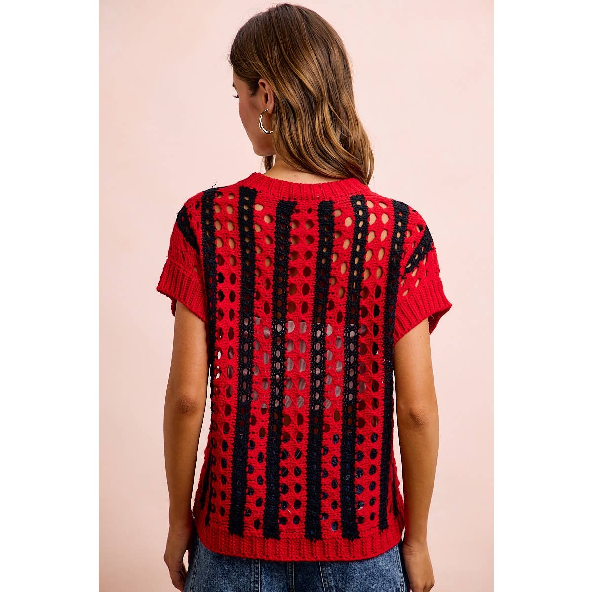 Sideline Sweetheart Crochet Top ❤️🖤