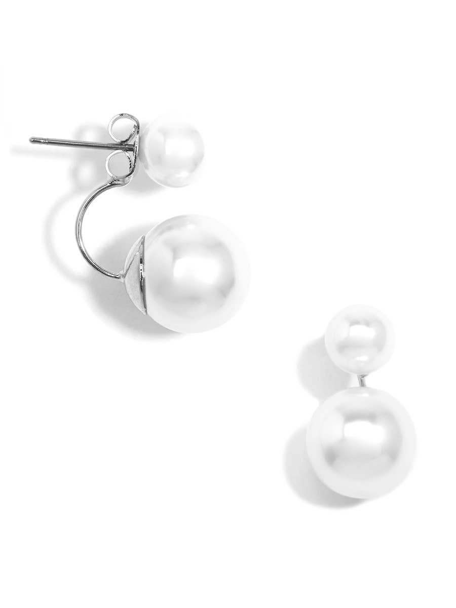 Pearl Ear Jacket Earring: GLD