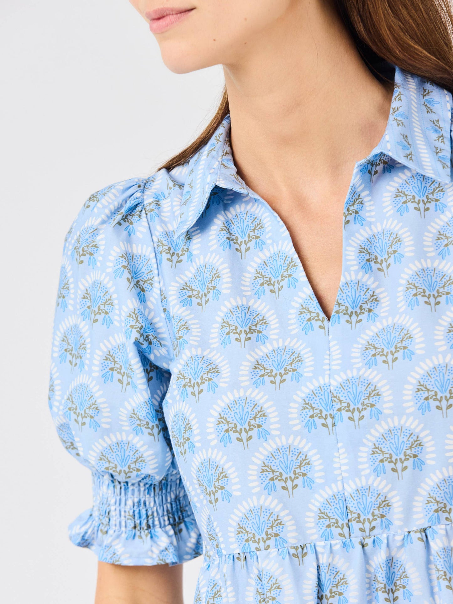 Molly Dress | Sunshower Flora Blue: XS