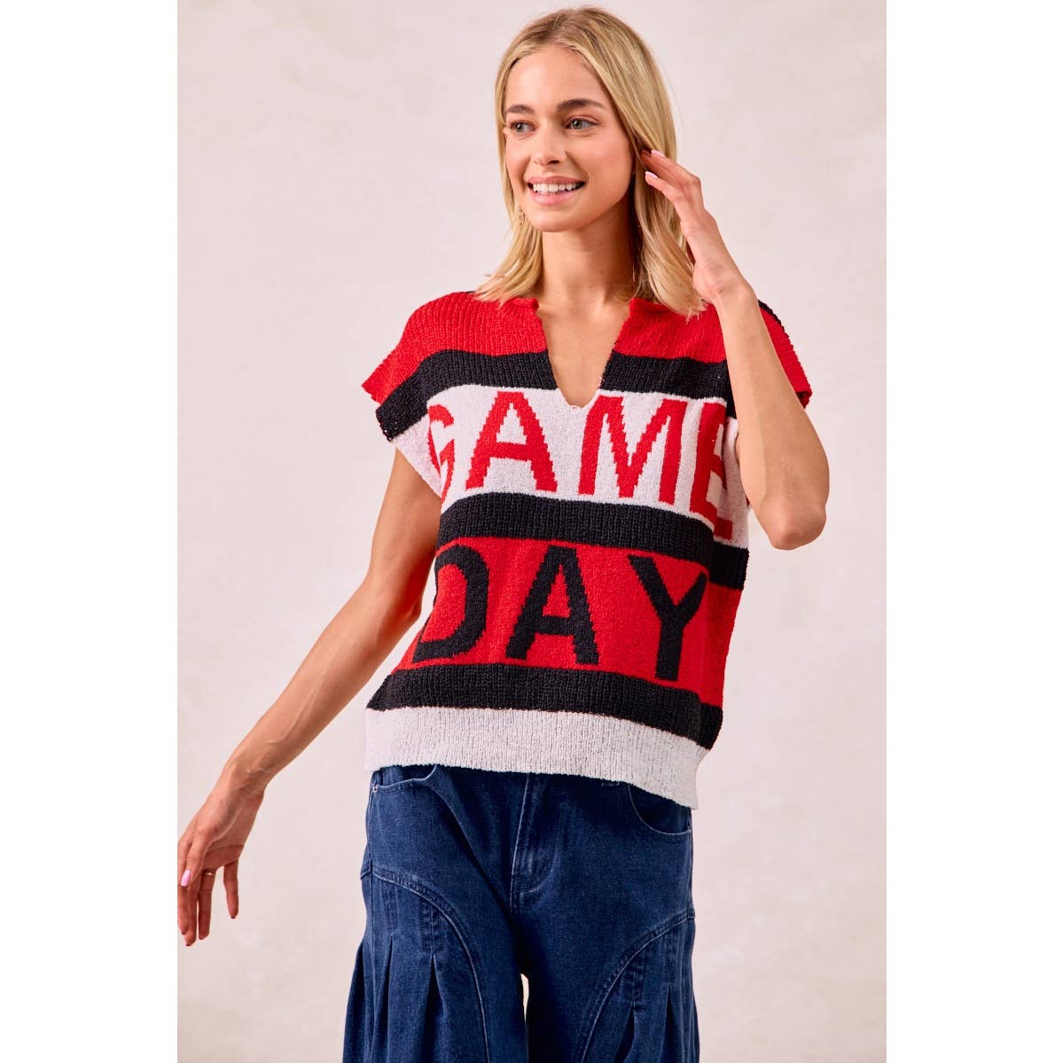 Kickoff Cutie Sweater Top ❤️🖤
