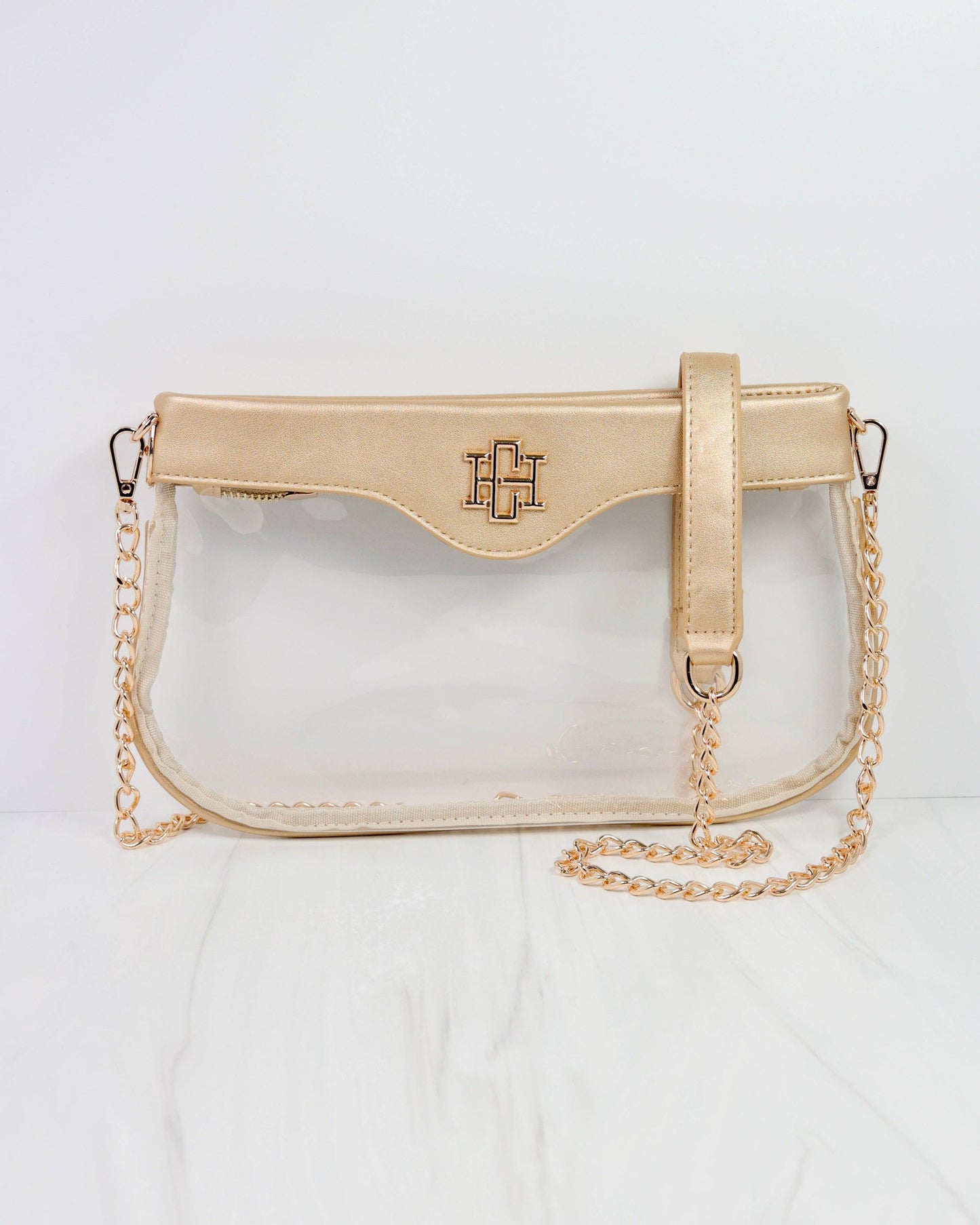 Gold Madi Clear Crossbody