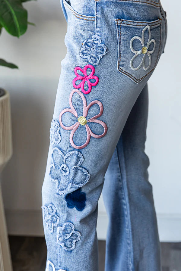 Flower Power Flare Jeans