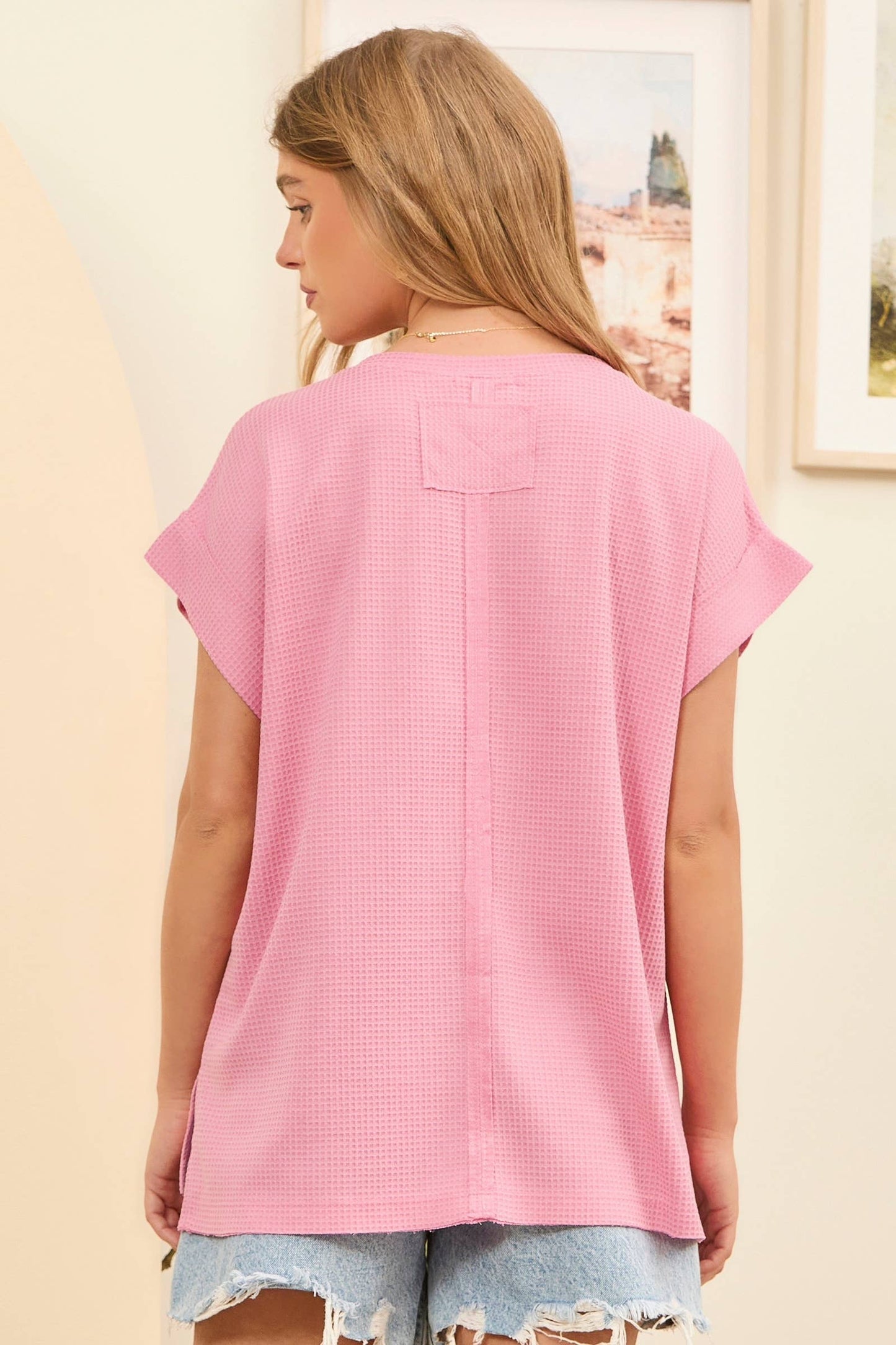 Blossom Pink Casual Knit Dolman Top