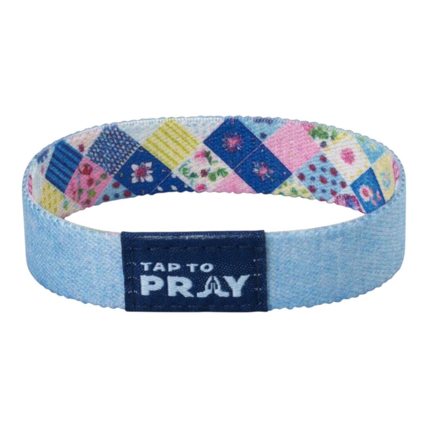Tap To Pray® Wristband – Patchwork - Love Like Jesus: Medium