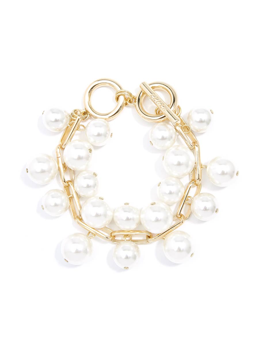 Pearl and Chain Bracelet