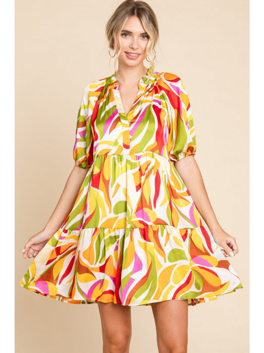 Groovy Satin Mini Dress