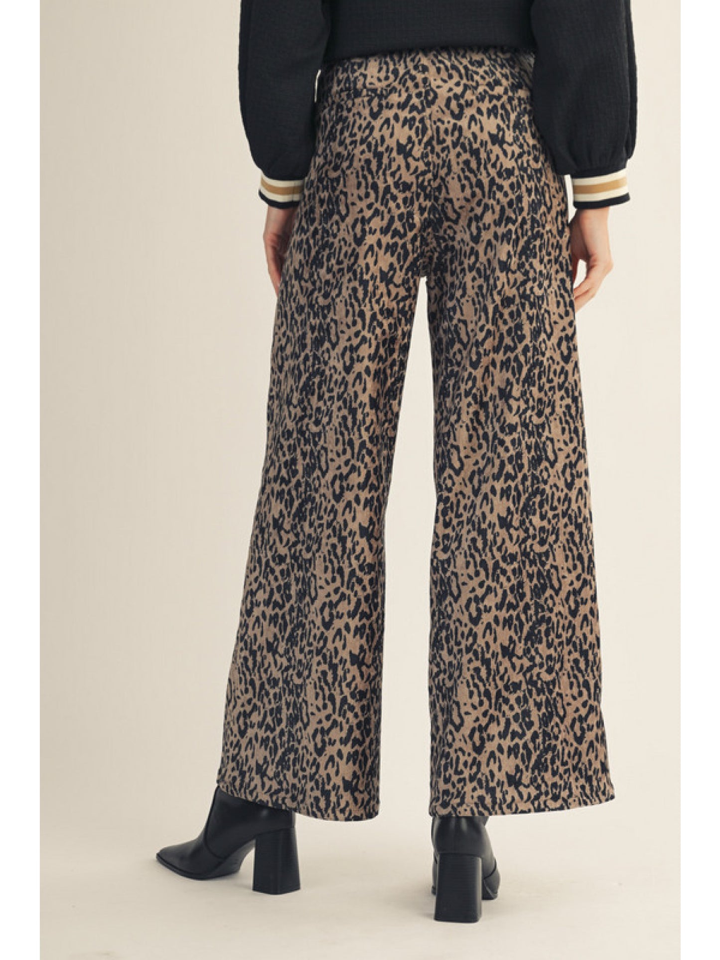 Wild & Chic Leopard Wide-Leg Pants