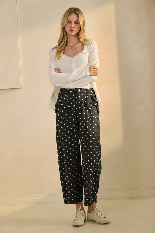 Bow Chic Polka Dot Pants