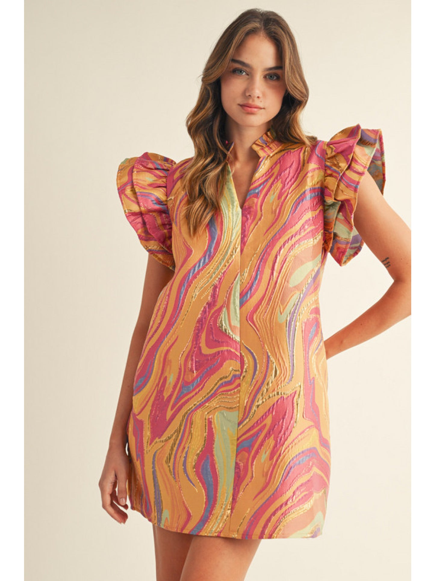 Golden Hour Swirl Dress