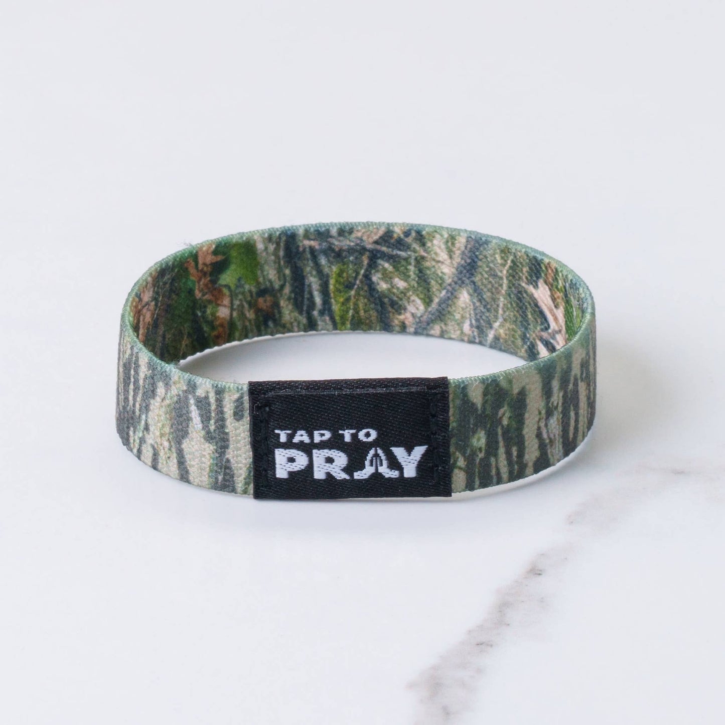 Tap To Pray™ Wristbands - Forest & Tree Bark Camo: Large / Forest Camo / Tree Bark Camo