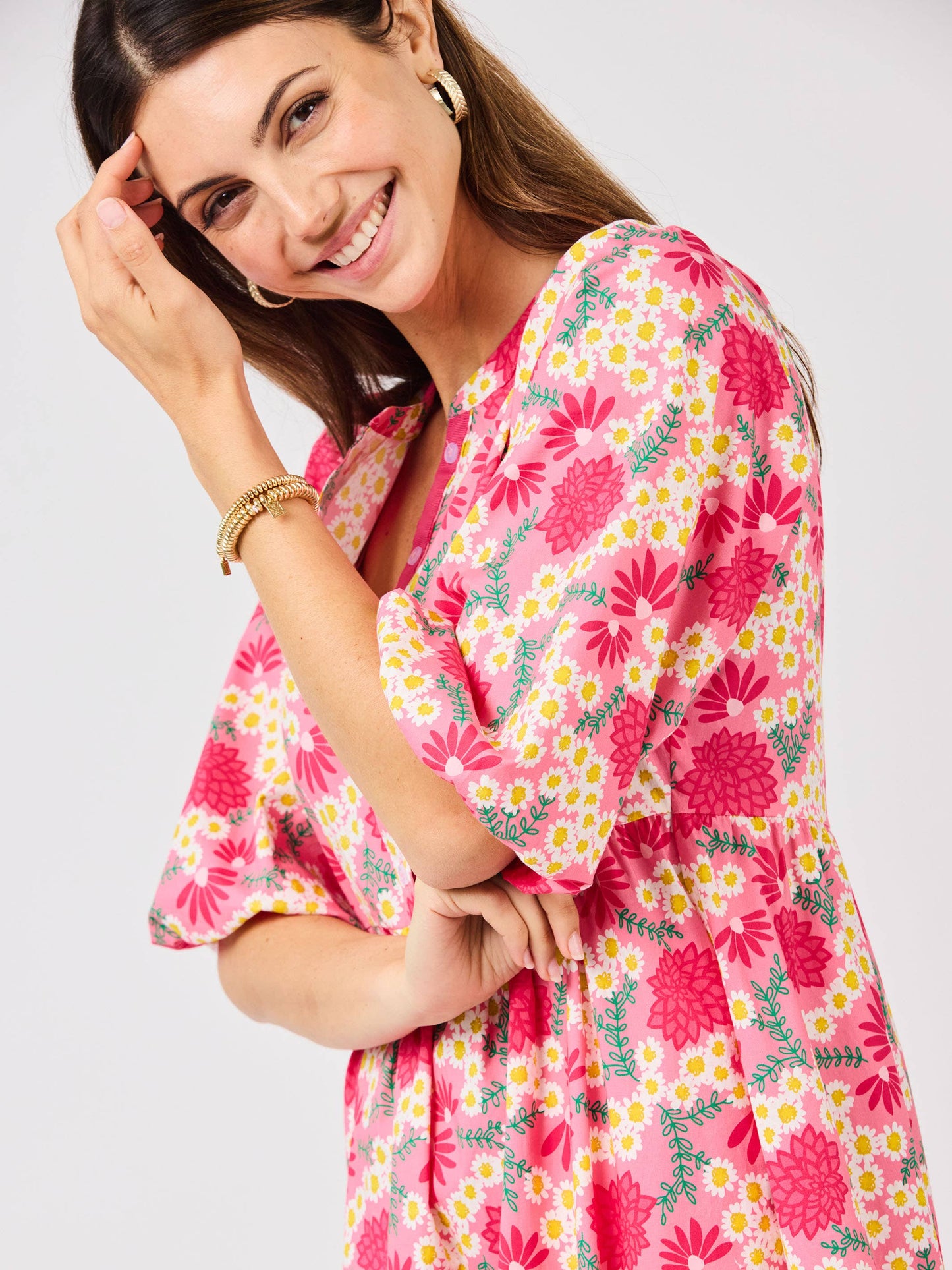 Riley Dress | Daisy Chain Pink: XS