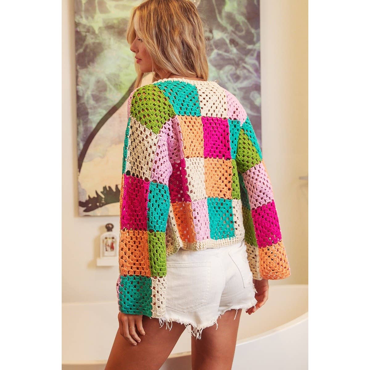 Happy Hues Crochet Cardigan