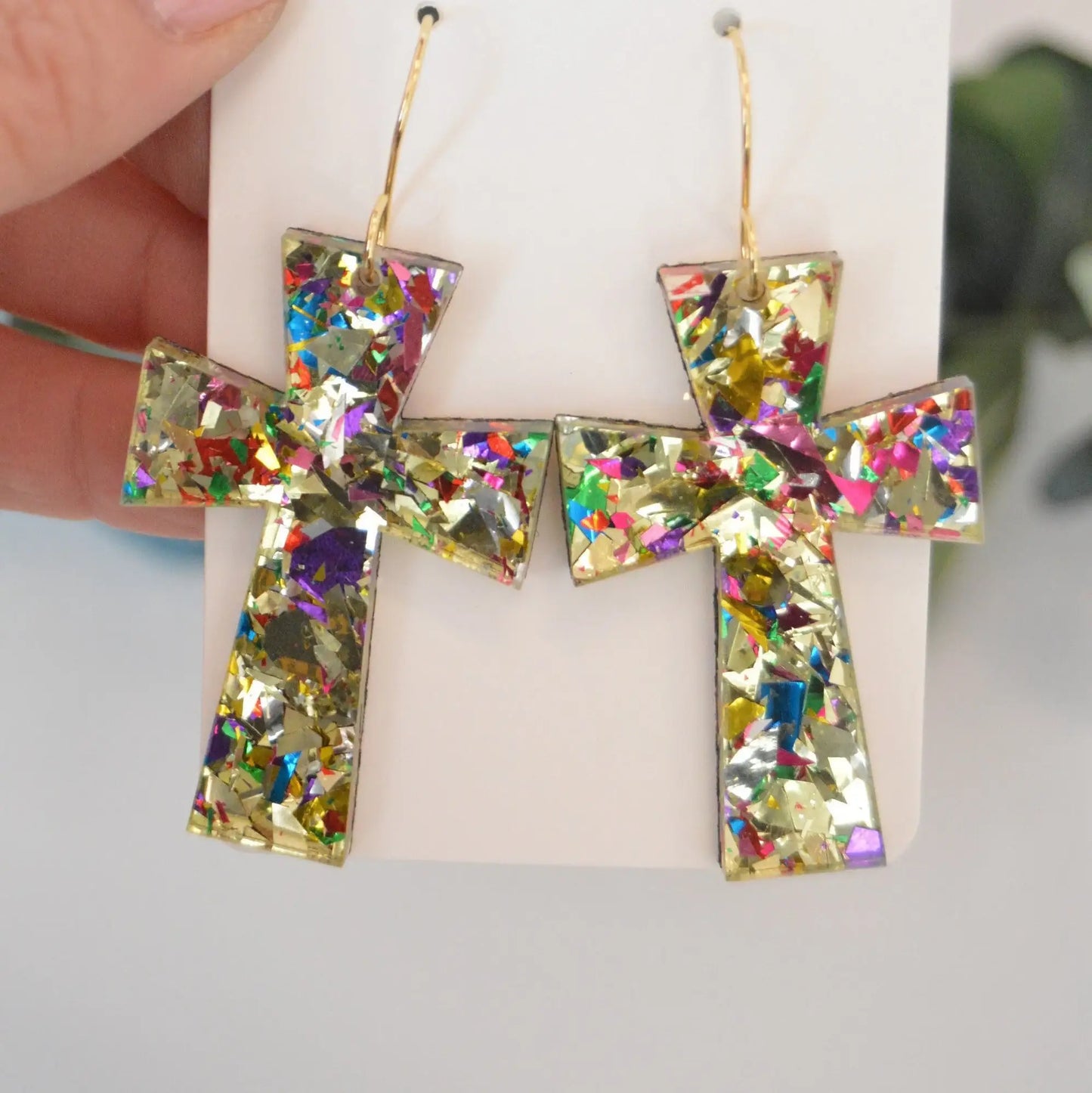 Cross Confetti Earrings