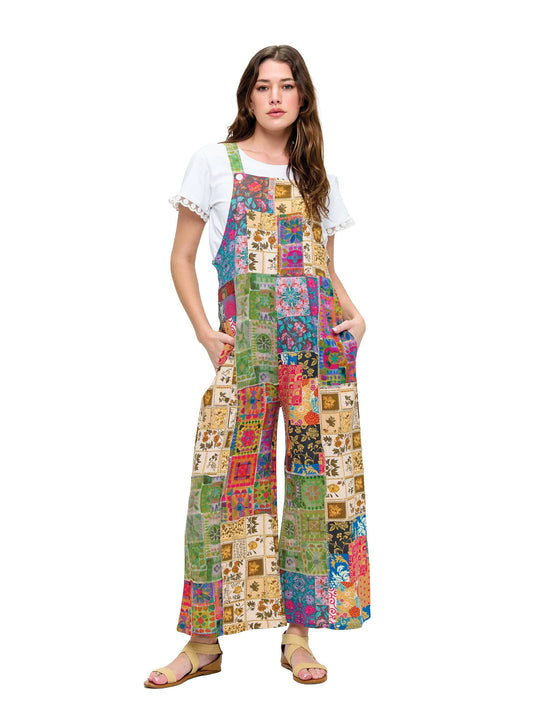 Free Spirit Patchwork Overalls ✨