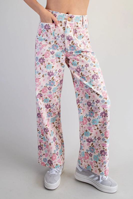 Vintage Bloom Wide Leg Jeans